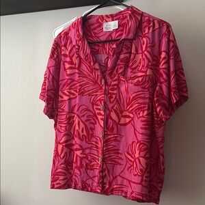 Women's Pink Tropical Print Set